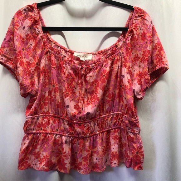 Peasant floral peplum blouse - Picture 3 of 11